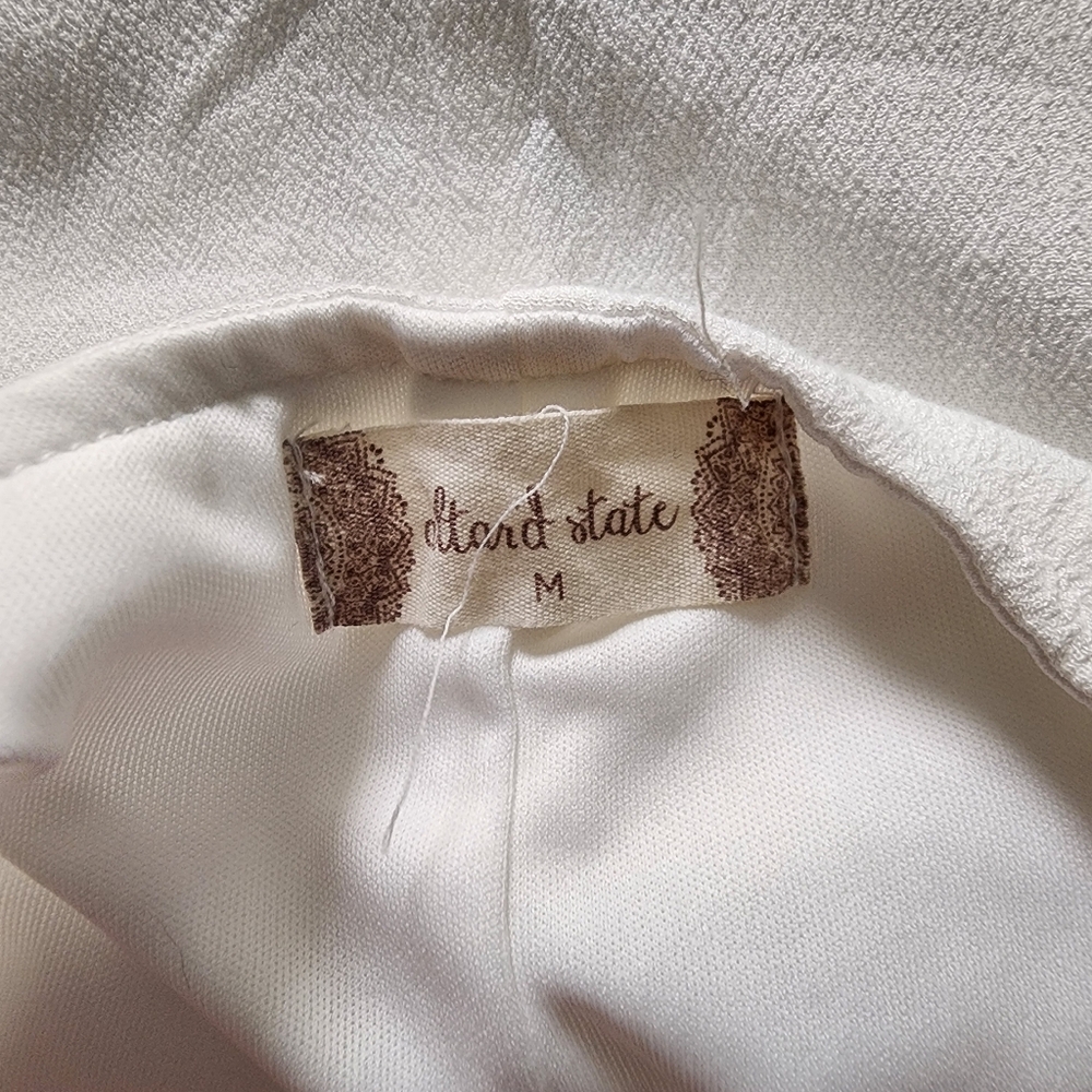 Altar'd State White Maxi Dress with Lace and Embroidery - Picture 3 of 7
